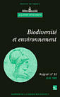 Biodiversité et environnement (rapport de l'Académie des sciences N°33)